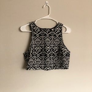 Black and white crop top